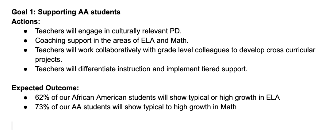 SPSA AA Goals